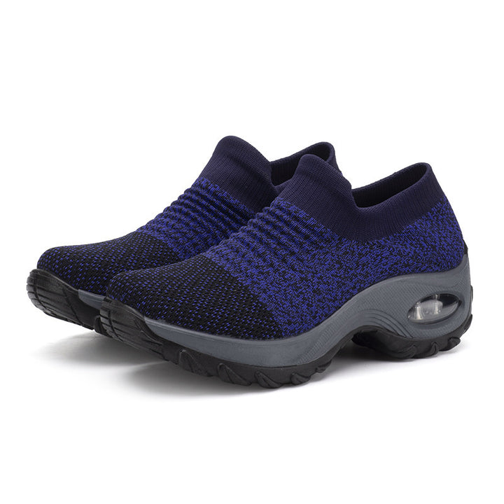 Damen gestrickter Sock-Sneaker mit sichtbarer Luftkammer und gedämpfter Plateausohle Echo Archiv