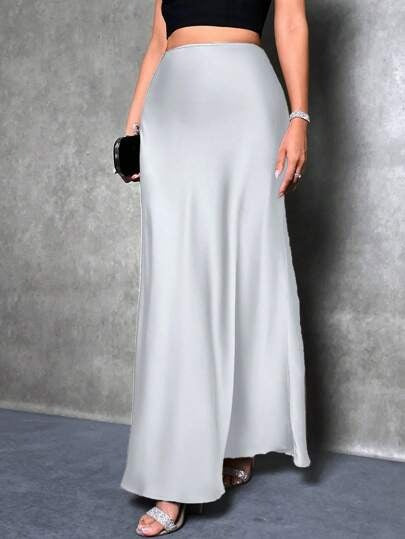Damen Maxirock mit fließendem Schnitt und elegantem Fall Echo Archiv