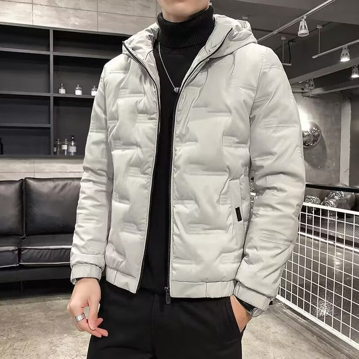 Herren Padded Puffer Jacke mit Kapuze Echo Archive