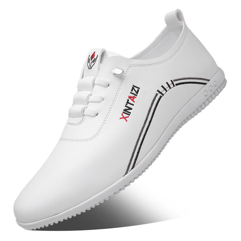 Herren Eleganter leichter Lederimitat-Slip-On mit elastischer Schnellzug-Lacing und profilierter Gummisohle Echoarhiv – Tavélo