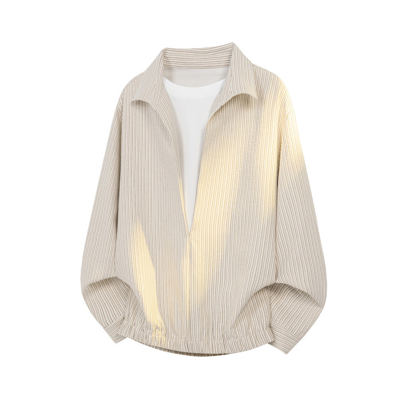 Herren Modern Gestreifter Überhemd Echo Archive