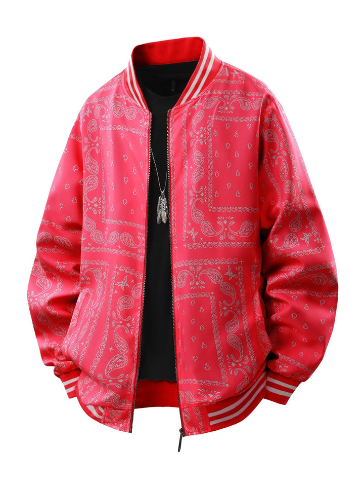 Herren Coole Bomberjacke mit Paisleymuster Echo Archiv