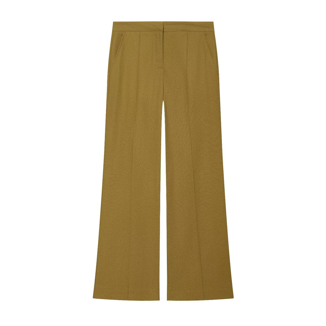 Damen Zweiteiliges Ensemble mit locker geschnittener Knotenjacke und weiter Hochgeschnittener Hose Echo Archiv