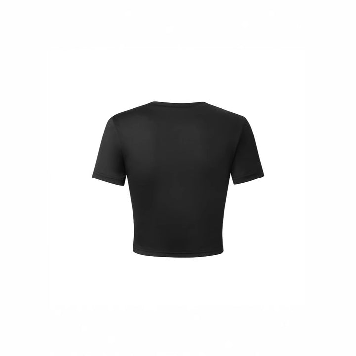 Damen figurbetontes Crop-T-Shirt aus atmungsaktivem Material Echo Archiv
