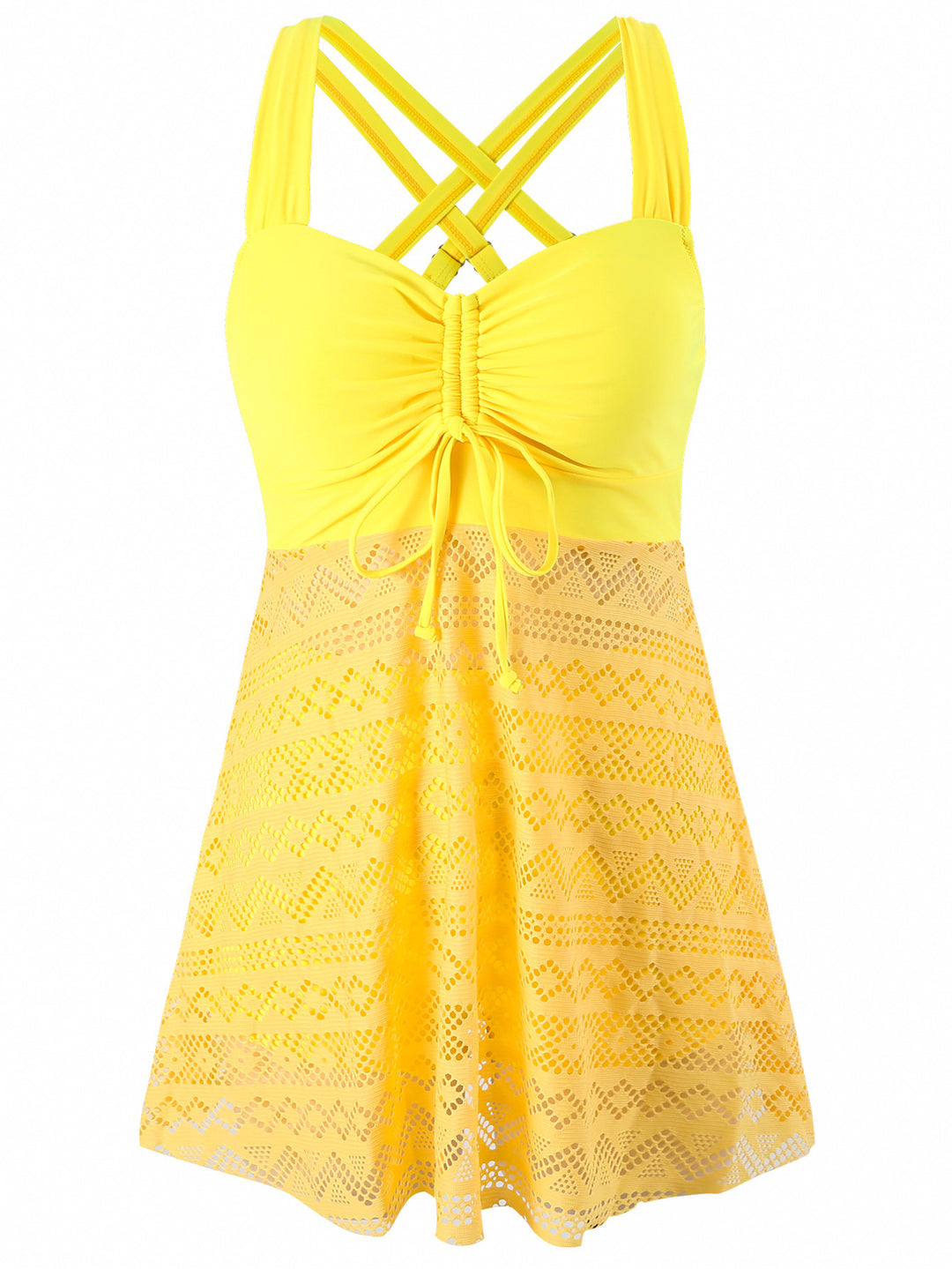 Damen Schwimmkleid mit raffinierter Rückenpartie und sehr elastischer Stoffqualität Echo Archiv