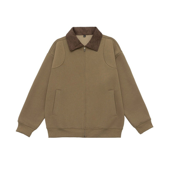 Unisex Oversize-Zipjacke mit Cordkragen und eingearbeiteten Eingrifftaschen Echoarchiv