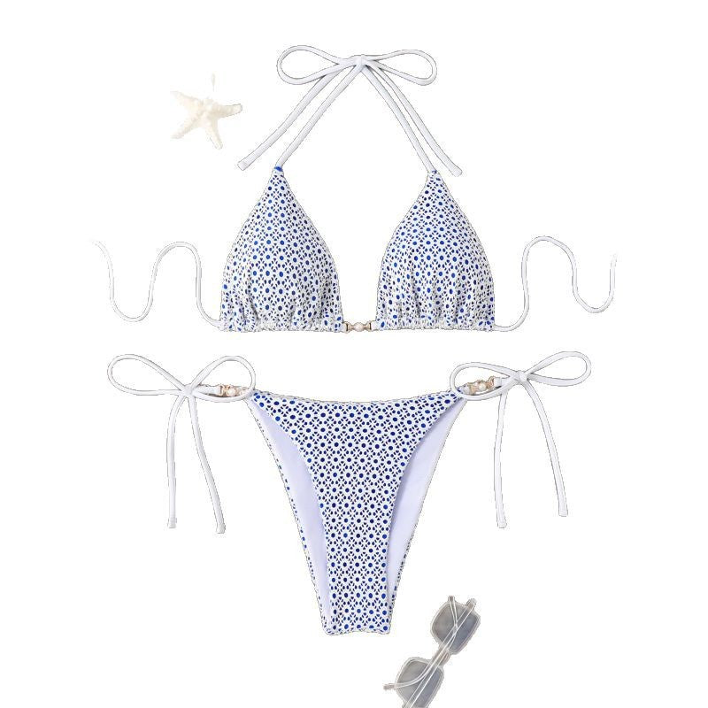 Damen Triangel-Bikini mit kontrastierenden Details Echo Archiv