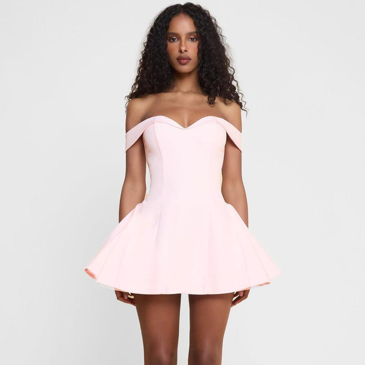 Damen Offshoulder Mini Kleid mit verspieltem Schnitt Echo Archiv