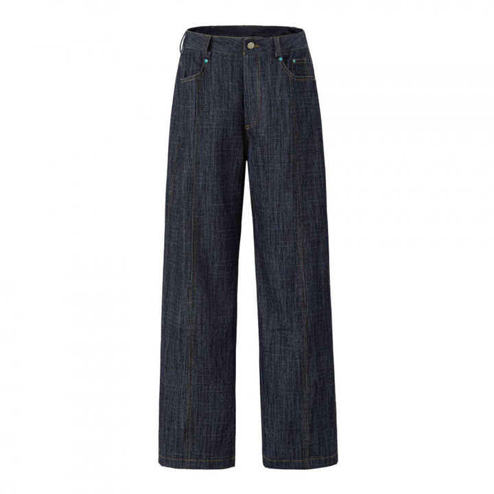 Damen Highwaist-Jeanshose mit weitem Bein, gerader Silhouette und Five-Pocket-Design Echo Archiv