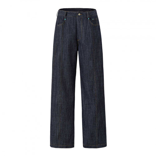 Damen Highwaist-Jeanshose mit weitem Bein, gerader Silhouette und Five-Pocket-Design Echo Archiv