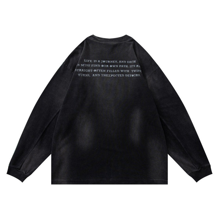 Unisex Oversize-Sweatshirt mit pigmentierter Waschung und dezentem Brustprint Echoarchiv