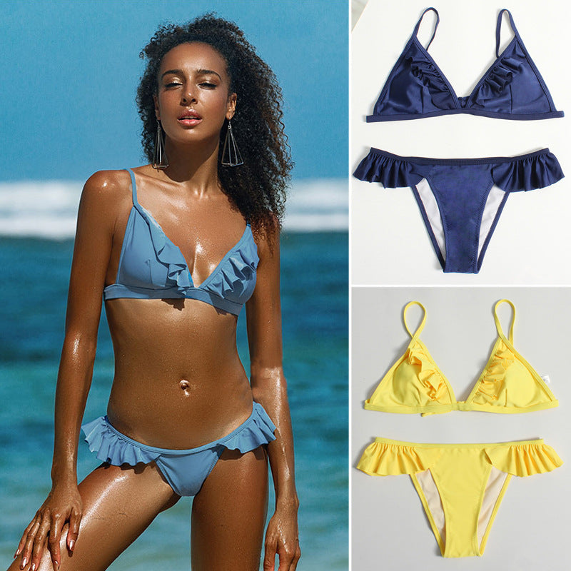 Damen Triangel-Bikini mit Rüschen Echo Archiv