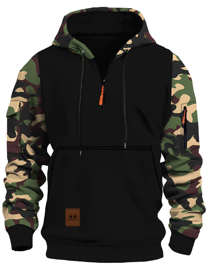 Herren modischer Kapuzenpullover mit multifunktionalen Taschen Echoarchiv