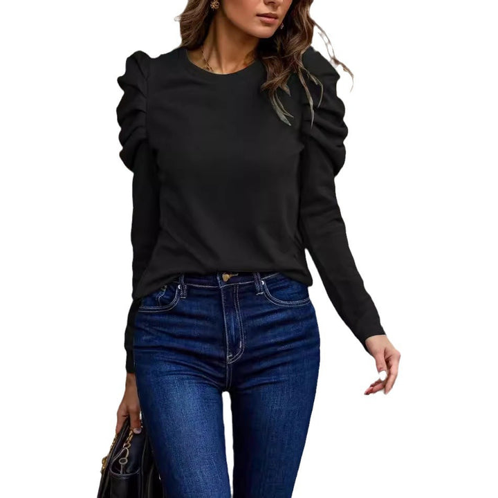 Damen nan feiner Feinstrick-Pullover mit stufigen Volants an den Schultern Echo Archiv