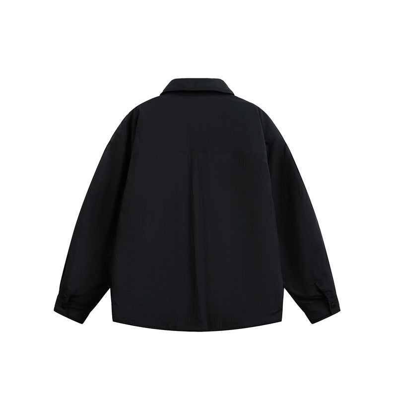 Herren Wattierte Hemdjacke mit Kontrast-Karotasche Echoarchiv