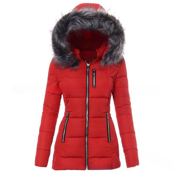 Damen Winterjacke mit abnehmbarem Kunstpelzkragen Echoarchiv
