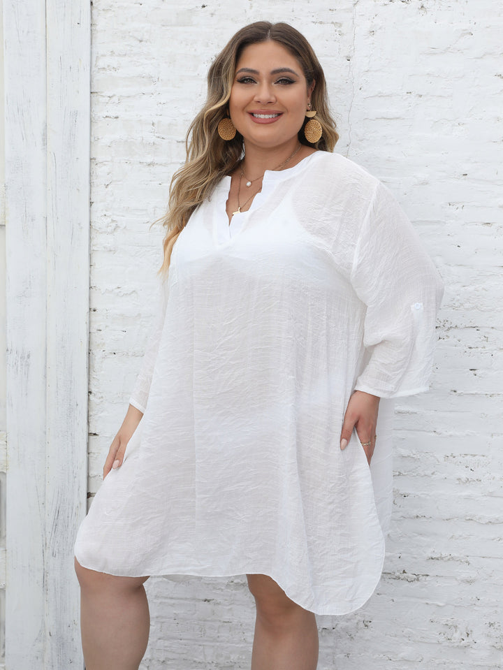 Damen lässiges Strandkleid mit seitlichem Schlitz Echo Archiv