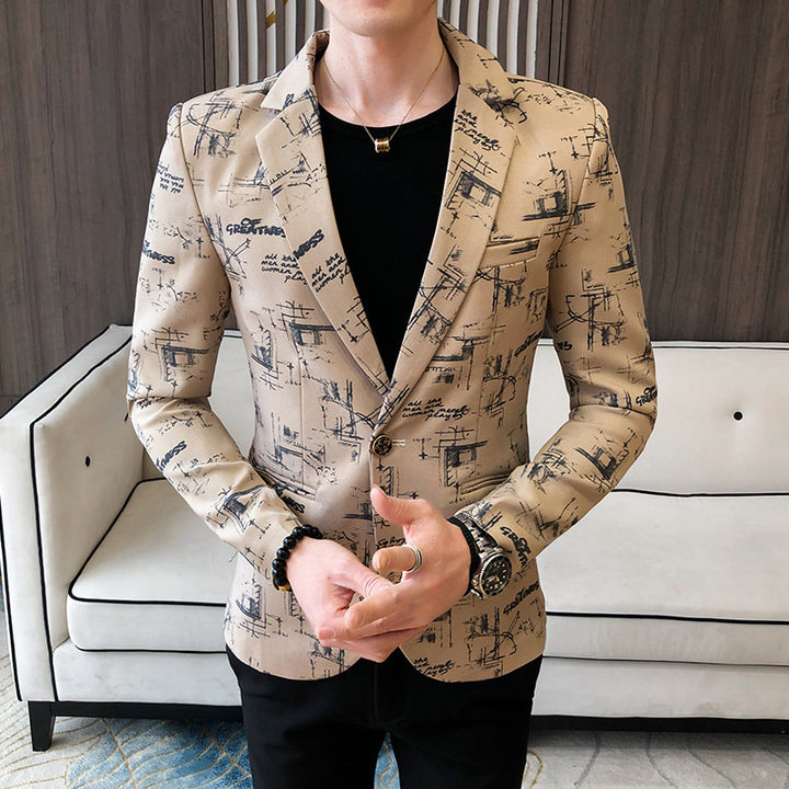 Herren eleganter Designer-Blazer mit modernem Print Echoarchiv