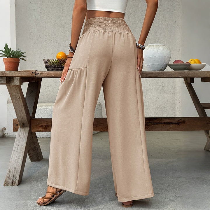 Damen Leichte Culotte-Hose mit elastischem Smokbund, weitem Bein und fließendem Sommerjersey Echoarchiv