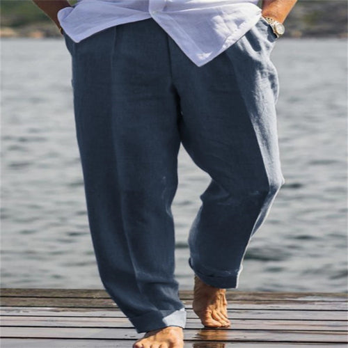 Herren Leichte Leinenhose mit lässigem Schnitt Echoarchiv