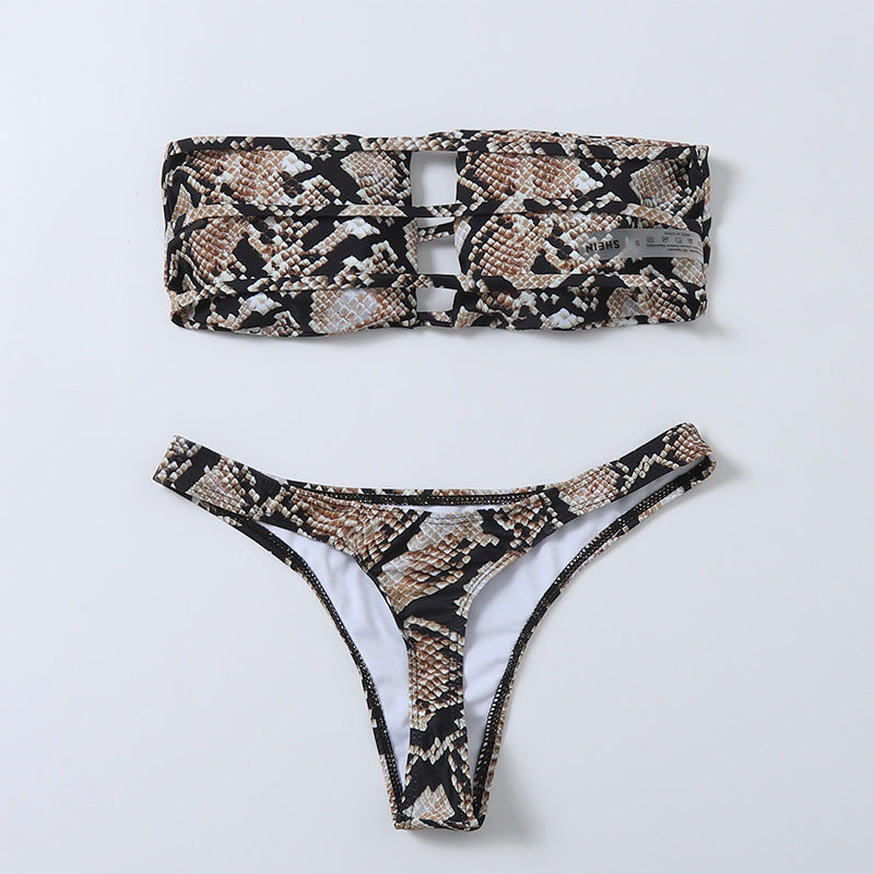 Damen Bandeau-Bikini-Set mit modischem Cut-Out Echo Archiv