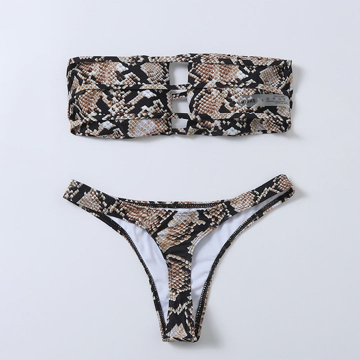 Damen Bandeau-Bikini-Set mit modischem Cut-Out Echo Archiv