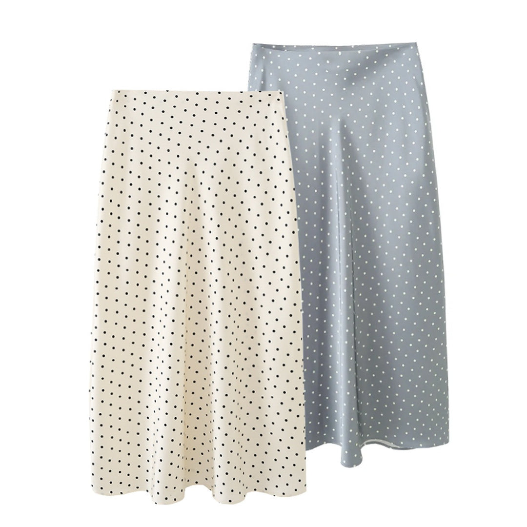 Damen Maxirock mit elegantem Punktedesign und fließendem Schnitt Echo Archiv