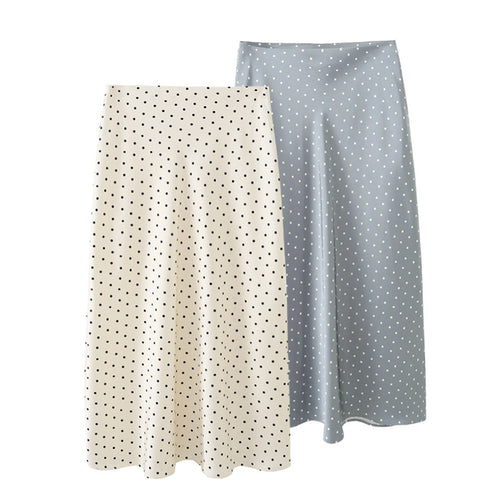 Damen Maxirock mit elegantem Punktedesign und fließendem Schnitt Echo Archiv