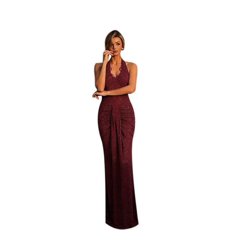 Damen figurbetontes Abendkleid mit raffinierten Rüschendetails Echo Archiv