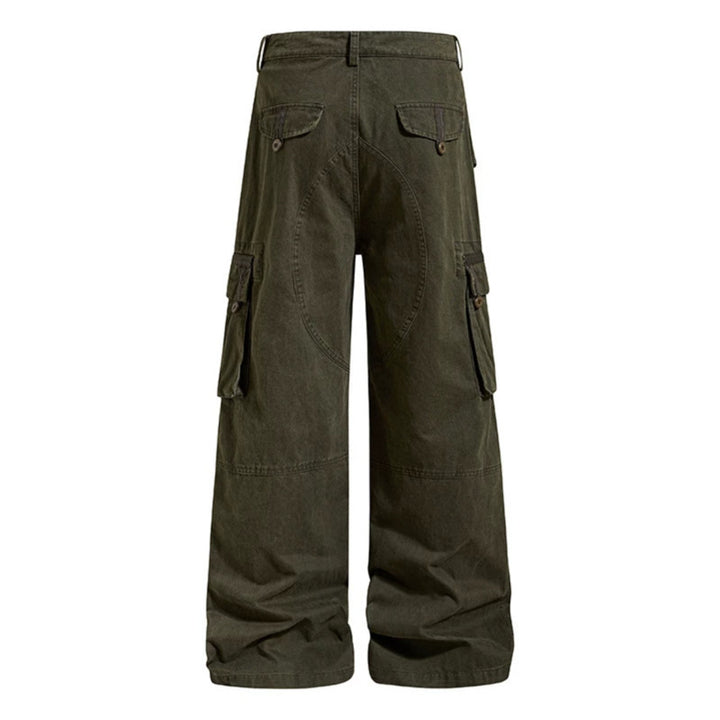 Damen Weite Cargo-Culottehose mit hoher Taille und Multi-Taschen Echoarchiv