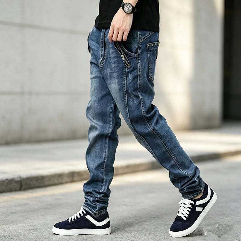 Herren Bequeme Cargo Jeans mit seitlichen Taschen Echoarchiv