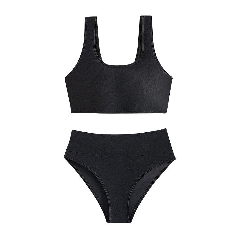 Damen Sport-Bikini mit hohem Bund und breiten Trägern Echo Archiv