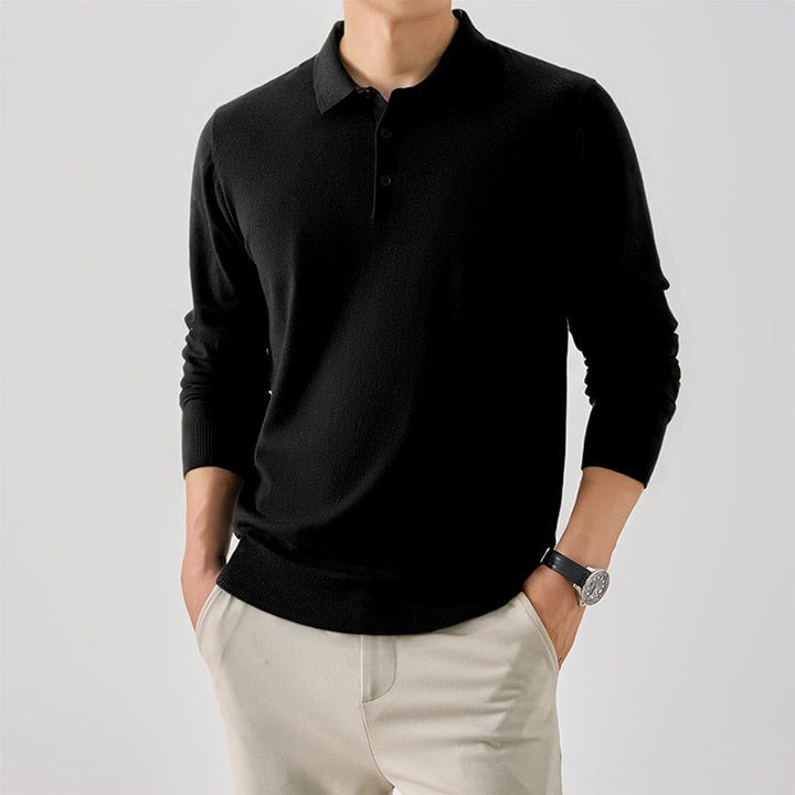 Herren Langarm-Polo-Shirt Echoarchiv