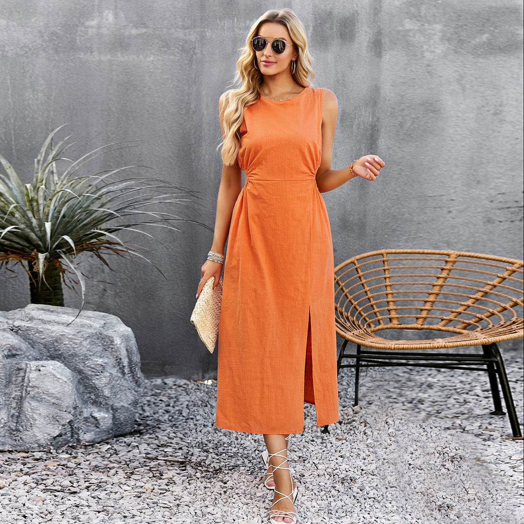 Damen Midikleid mit elegantem Schlitz Echo Archiv