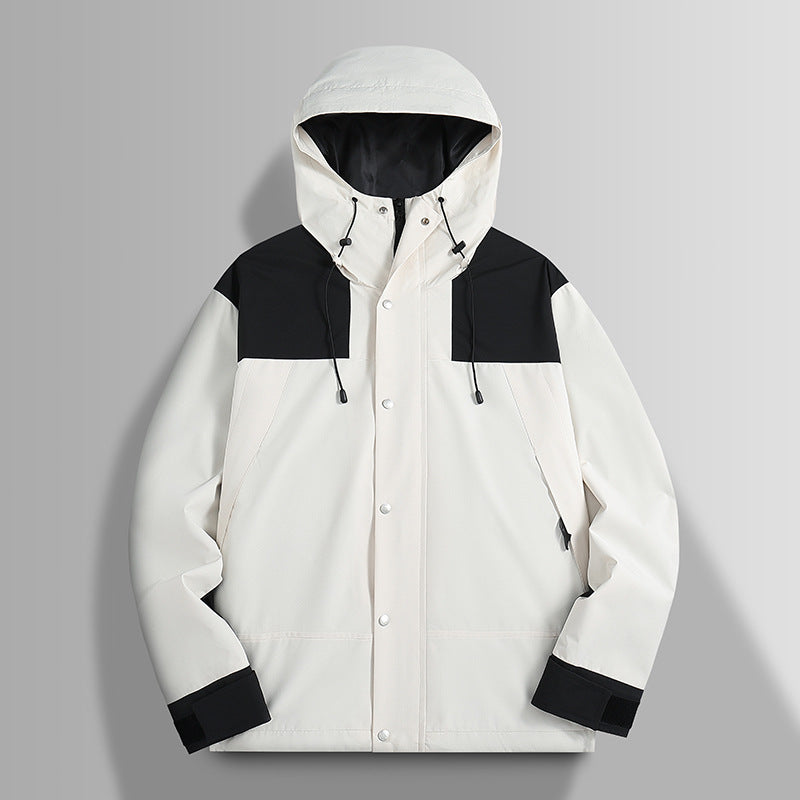 Herren Wasserfeste Softshelljacke mit Kapuze, verstellbaren Bündchen und verdeckter Druckknopfleiste Echo Archiv
