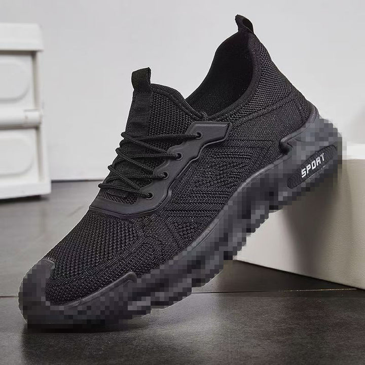 Herren Leichter Strick-Running-Style Sneaker mit gepolsterter Plateau-Sportsohle Echoarhiv