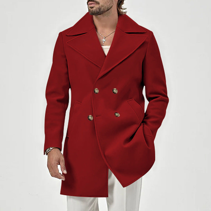 Herren eleganter Doppelreiher-Mantel Echoarchiv