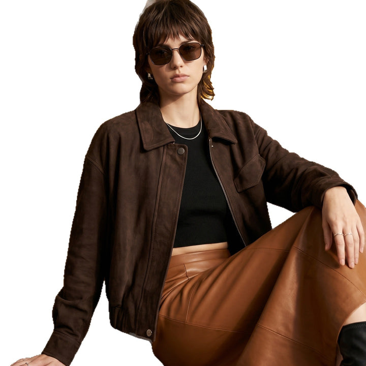 Damen Suede Bikerjacke Echo Archiv