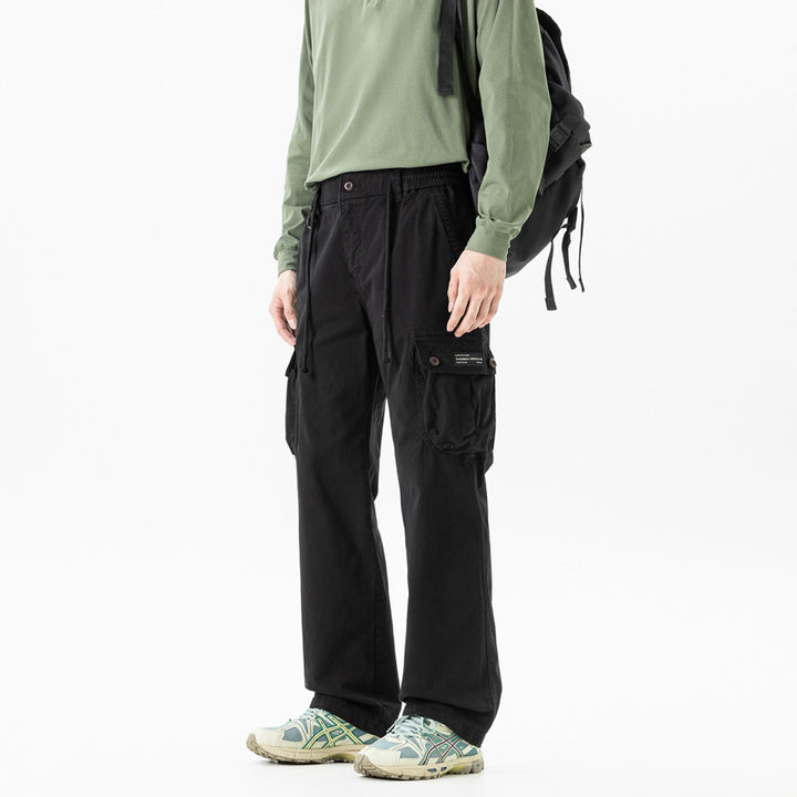 Herren Relaxed-Fit Canvas-Cargohose mit Tunnelzug, Multifach‑Taschen und Utility‑D-Ring Echo Archiv