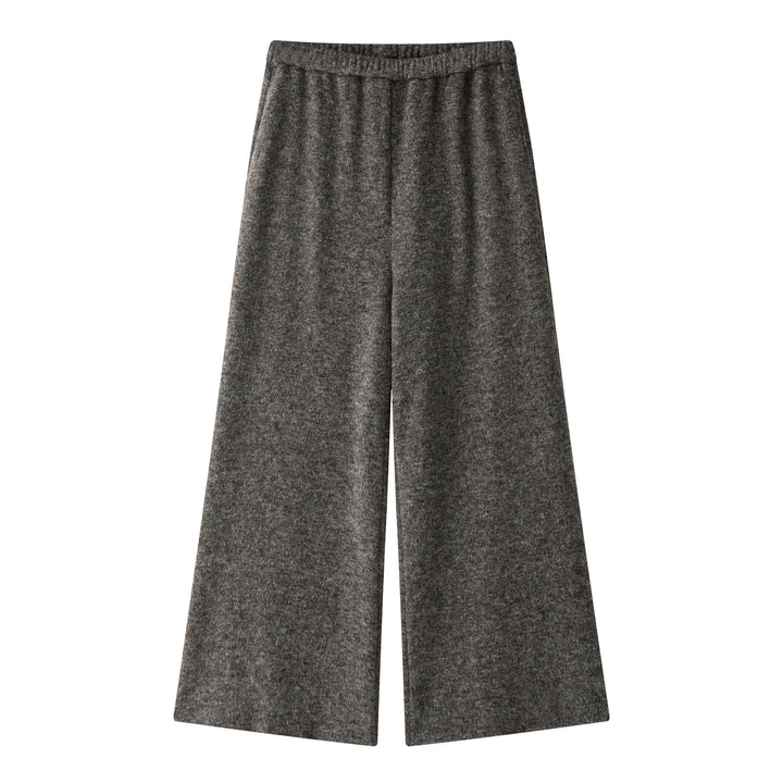 Damen Oversize Strick-Set mit kastigem Kurzarm-Pullover und weitem High‑Waist Palazzohose Echoarchiv