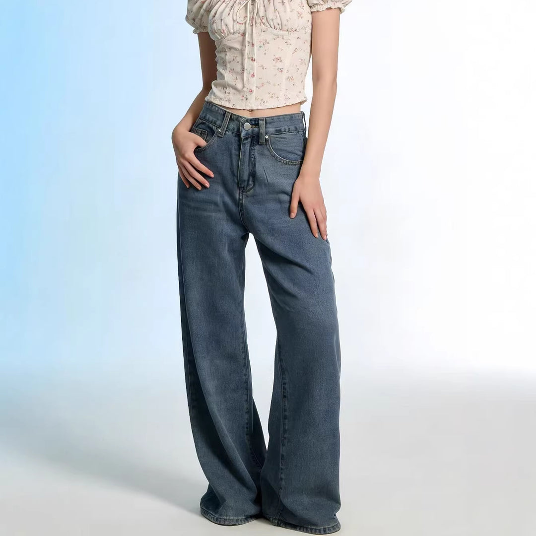 Damen Weite High-Waist Jeans mit besonderen Nahtdetails Echo Archiv