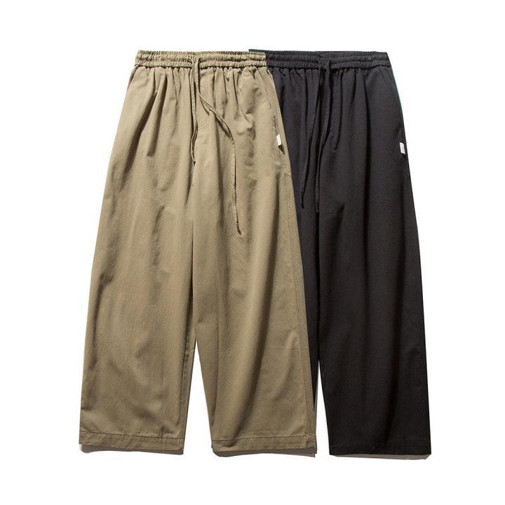 Unisex Weite Culotte-Hose mit elastischem Bund und Kordelzug Echo Archiv