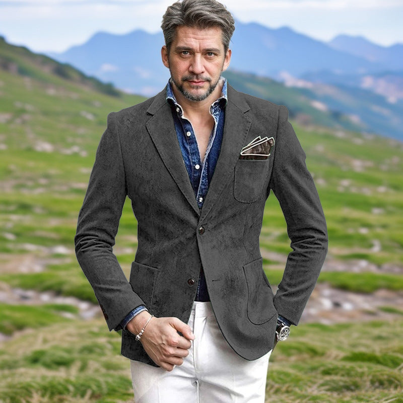 Herren Samt-Blazer mit eleganter Schnittführung Echoarchiv