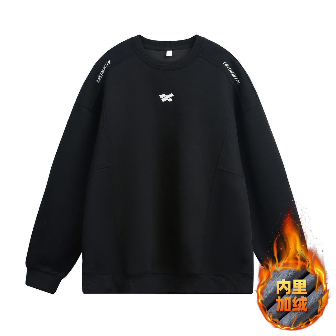 Unisex Oversize Sweatshirt mit Drop-Shoulder, Logo-Applikation und seitlichen Eingrifftaschen Echo Archiv