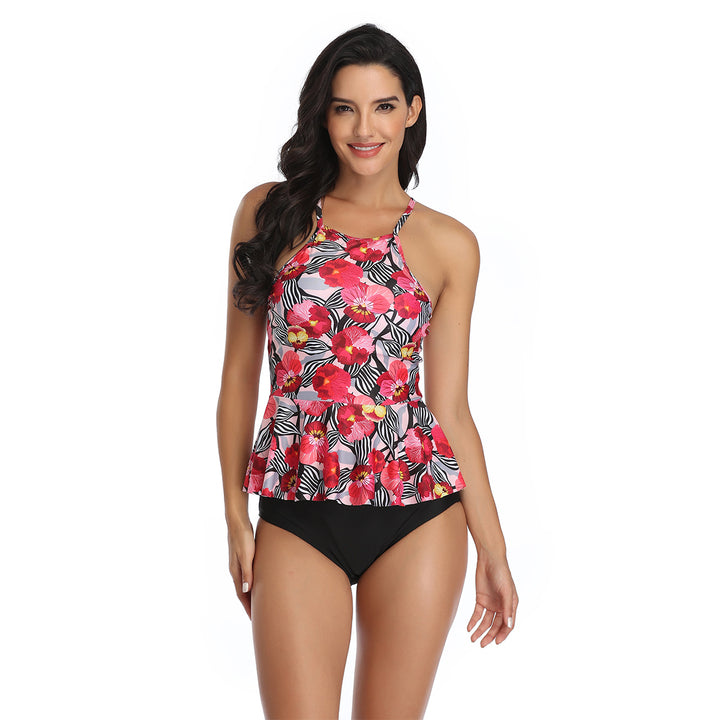 Damen Bademode mit femininer Rüsche und floralen Applikationen Echo Archiv