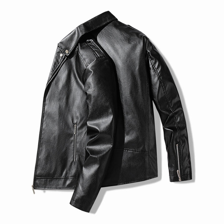 Herren elegante Bikerjacke aus Kunstleder Echoarchiv