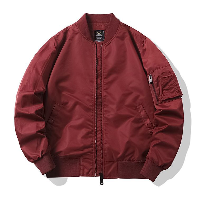 Men's low-profile utility bomber jacket with two-way concealed zip and sleeve tool pocket – Brevano