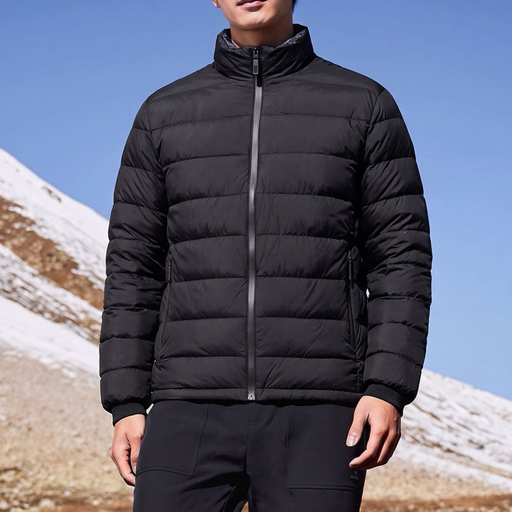 Herren Ultraleichte Kompakt‑Steppjacke mit Thermofüllung, Stehkragen & wasserabweisender Hülle Echoarchiv
