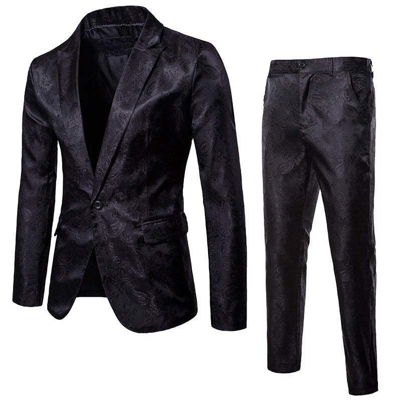 Herren elegantes Anzug-Set mit feinem Paisleymuster Echoarchiv