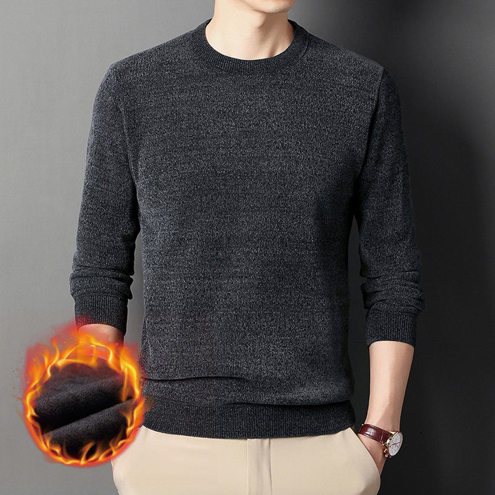 Herren Wärmender Rundhals-Pullover mit Fleece-Innenfutter – Norvane